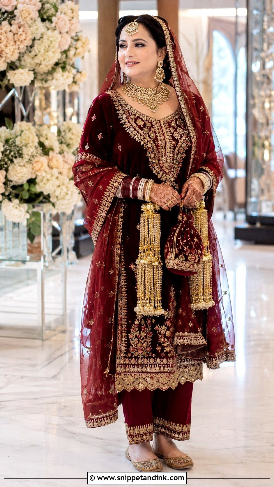 Maroon Red Punjabi Bridal Suit - Snippet and Ink - 20 Red Punjabi Bridal Suits