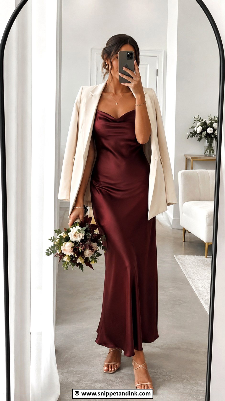 Maroon Slip Wedding Dress - Snippet and Ink - 25 Maroon Wedding Dress Ideas