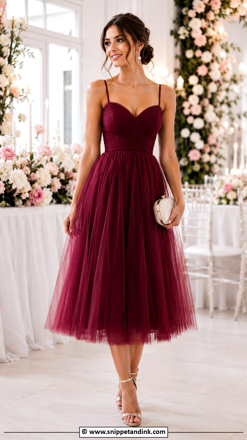 Maroon Tulle Wedding Dress - Snippet and Ink - 25 Maroon Wedding Dress Ideas