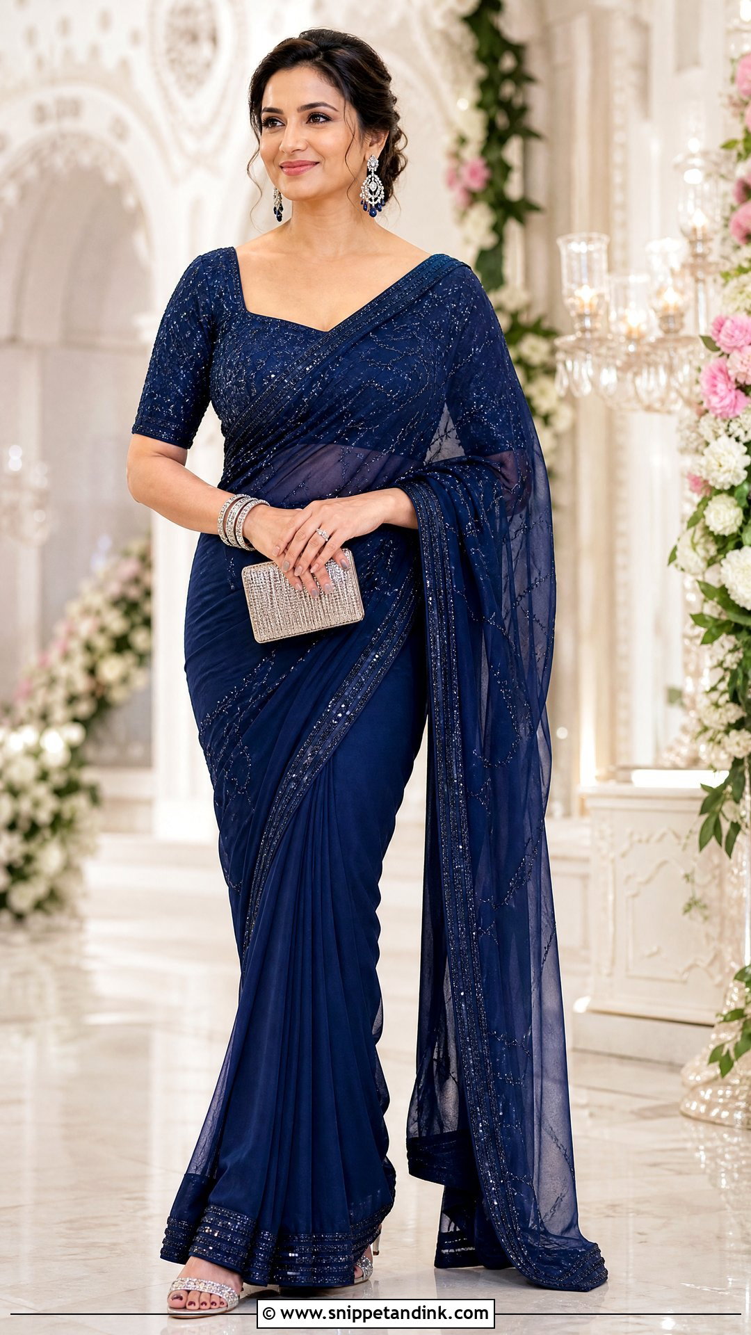Married Woman Saree And Blouse Outfit - Snippet and Ink - 20 Married Clothes Ideas