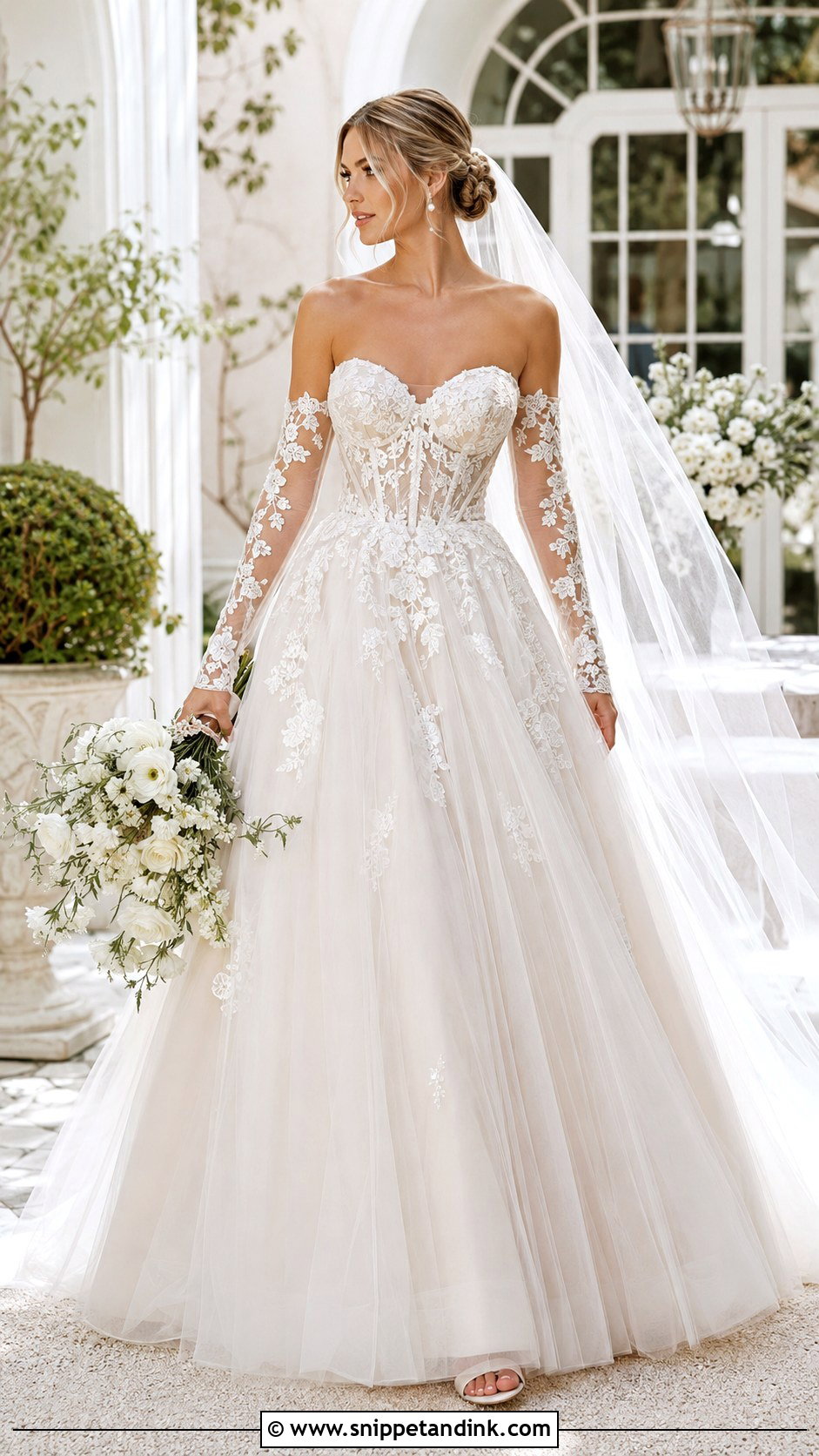 Martin Thornburg Darby Long Sleeve Ball Gown - Snippet and Ink - 20 Martin Thornburg Wedding Dresses