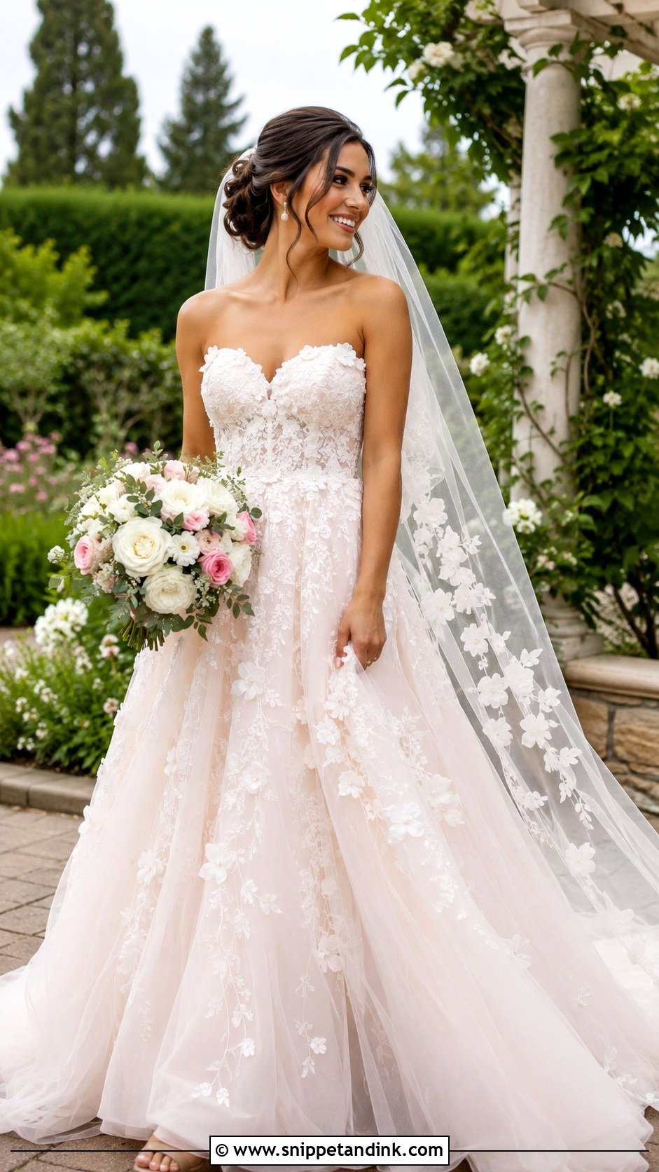 Martin Thornburg Mackenzie Floral A Line Gown - Snippet and Ink - 20 Martin Thornburg Wedding Dresses