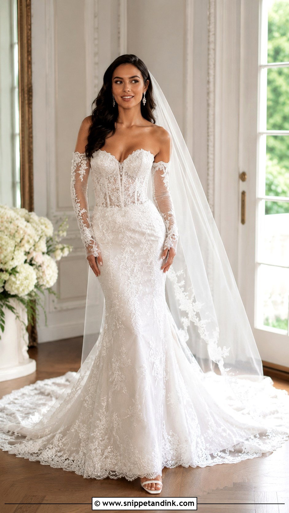 Martina Liana Detachable Sleeve Wedding Dress - Snippet and Ink - 25 Martina Liana Wedding Dress Ideas
