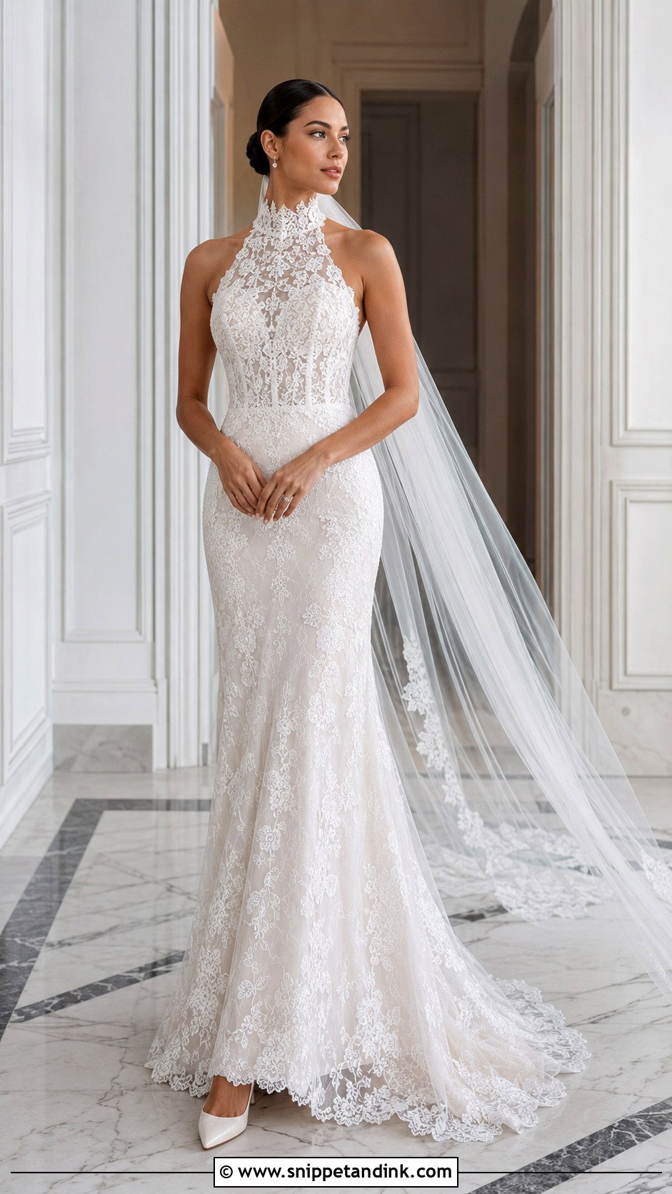 Martina Liana High Neck Wedding Dress - Snippet and Ink - 25 Martina Liana Wedding Dress Ideas