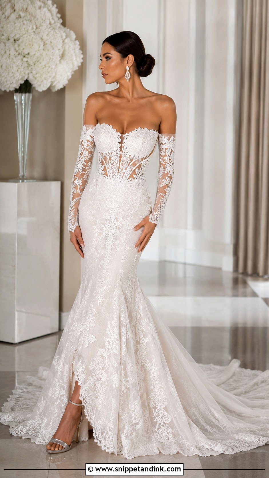 Martina Liana Pearl Beaded Wedding Dress - Snippet and Ink - 25 Martina Liana Wedding Dress Ideas