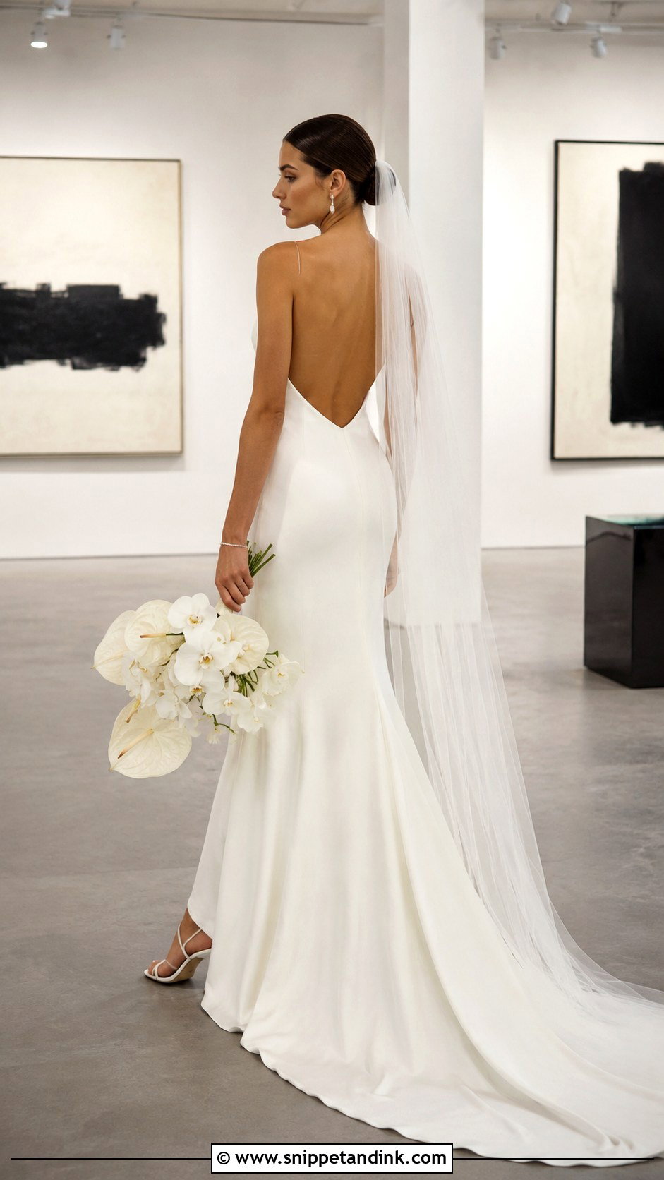Martini Backless Crepe Wedding Dress - Snippet and Ink - 20 Grace Loves Lace Wedding Dress Ideas