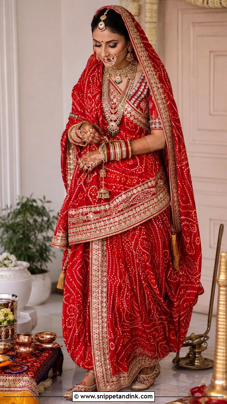 Marwadi Bride Saree Look - Snippet and Ink - 25 Marwadi Bride Ideas