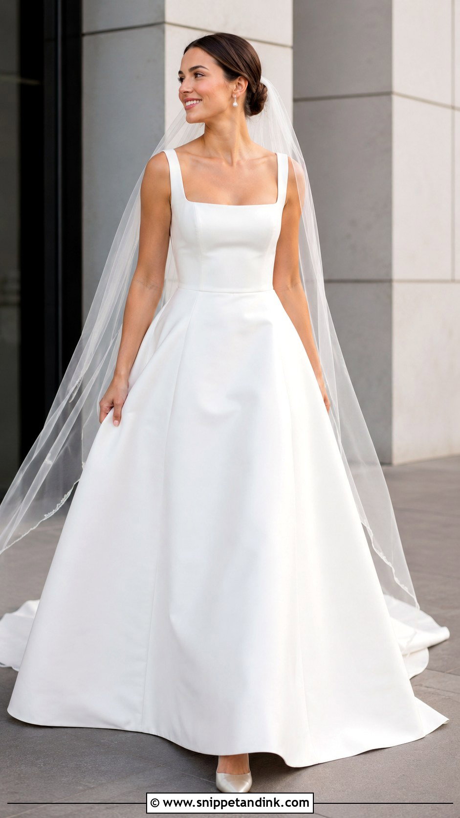 Marys Bridal Square Neck Wedding Dress - Snippet and Ink - 20 Mary's Bridal Ideas