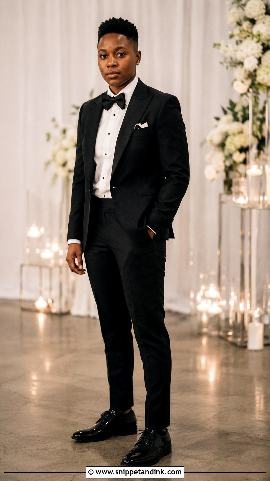 Masc Lesbian Black Tuxedo Outfit - Snippet and Ink - 25 Masc Lesbian Wedding Outfit Ideas