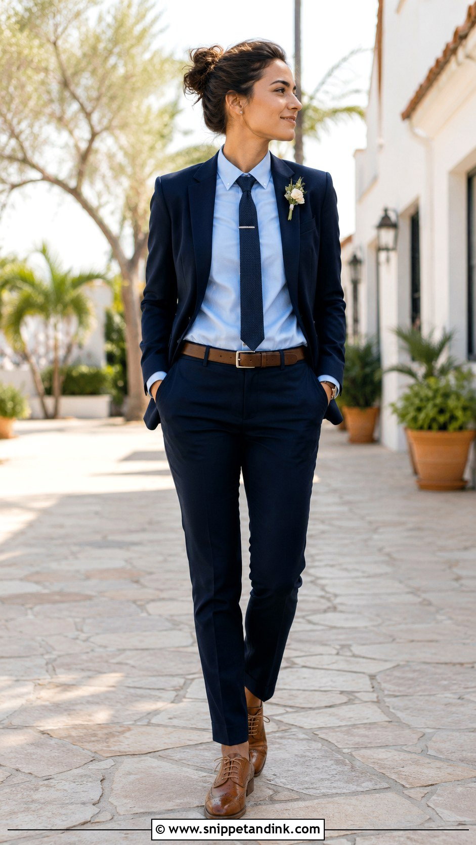 Masc Lesbian Navy Suit Outfit - Snippet and Ink - 25 Masc Lesbian Wedding Outfit Ideas