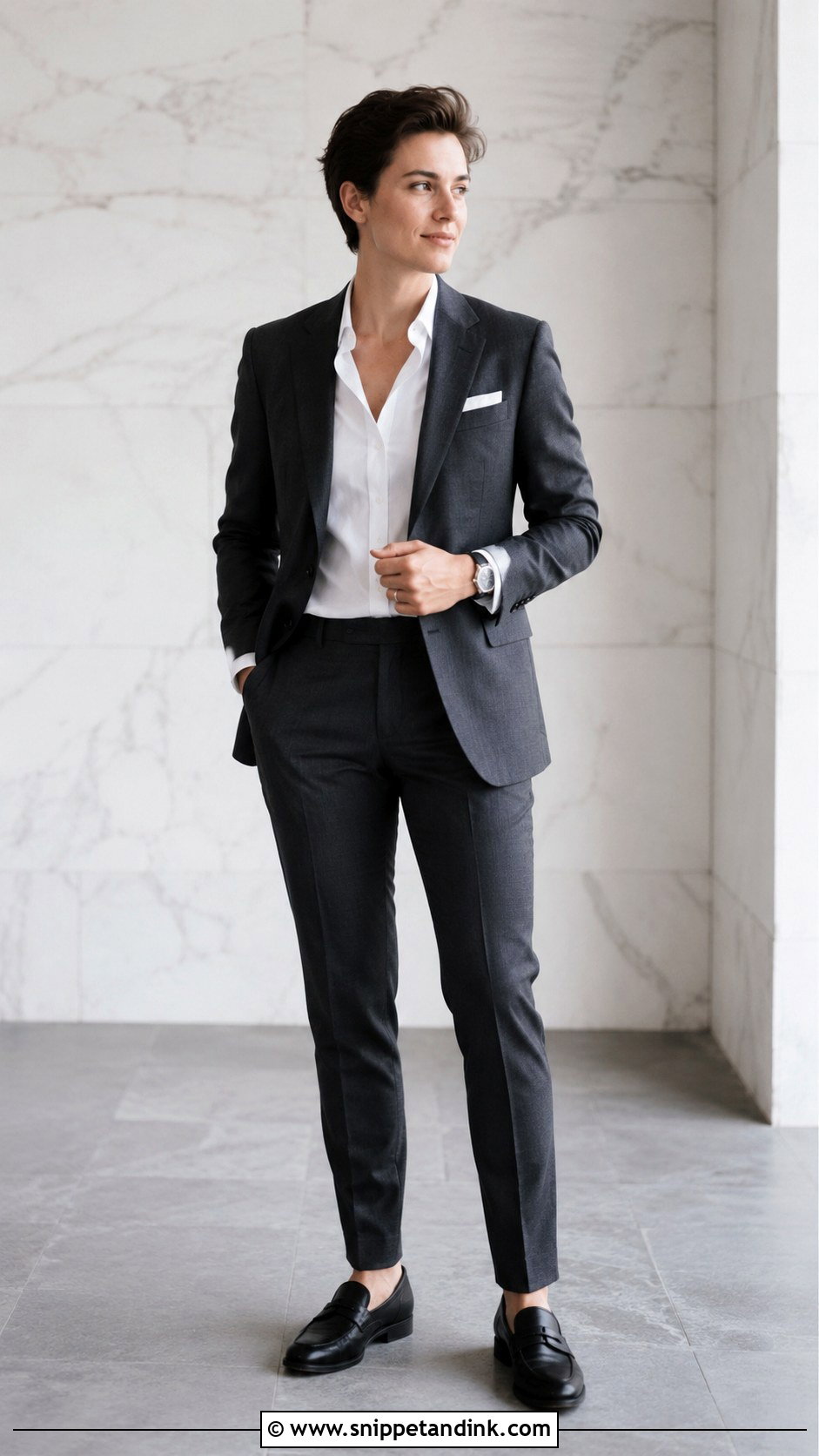 Masc Lesbian Open Collar Suit Outfit - Snippet and Ink - 25 Masc Lesbian Wedding Outfit Ideas