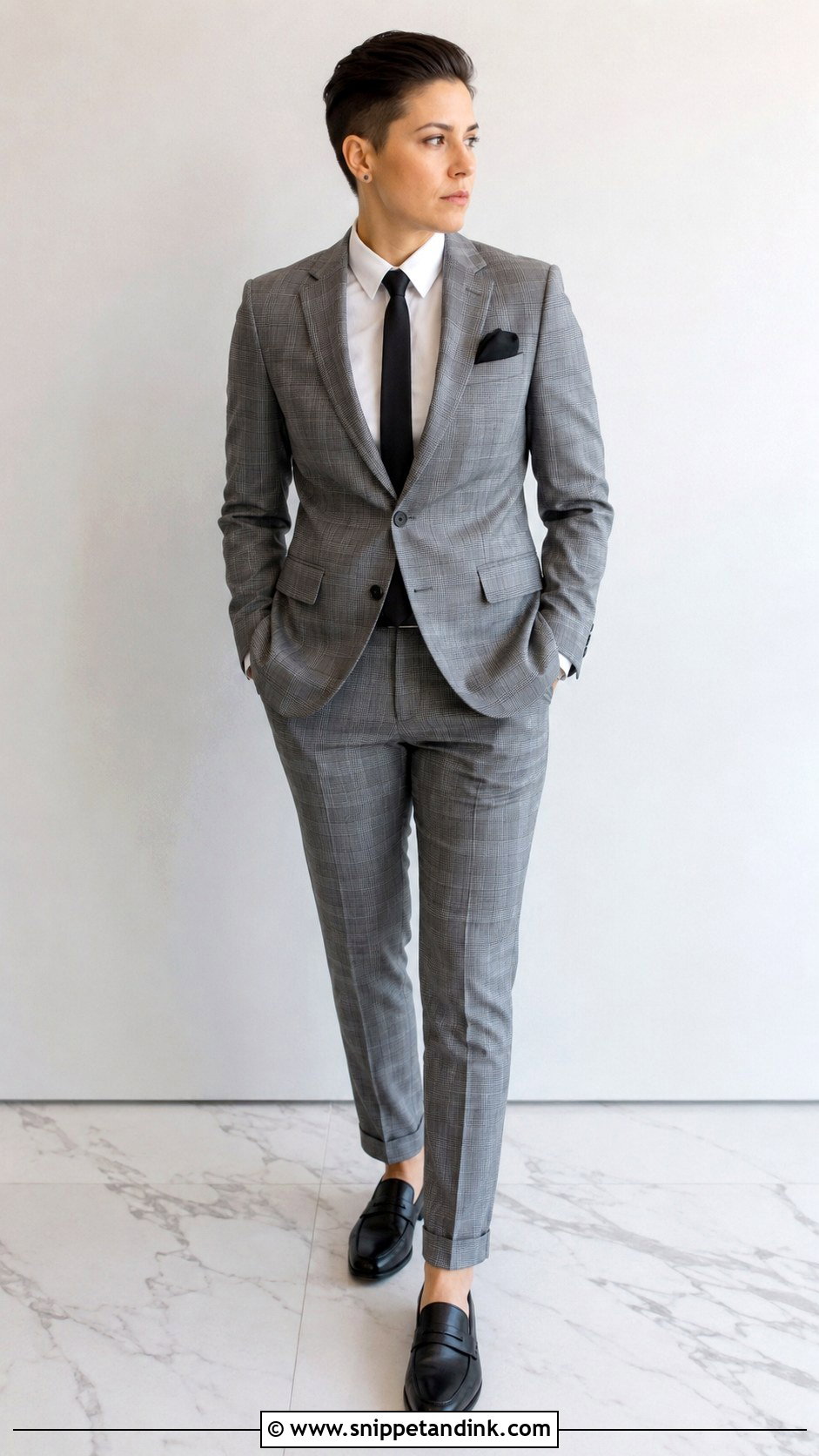 Masc Lesbian Patterned Suit Outfit - Snippet and Ink - 25 Masc Lesbian Wedding Outfit Ideas