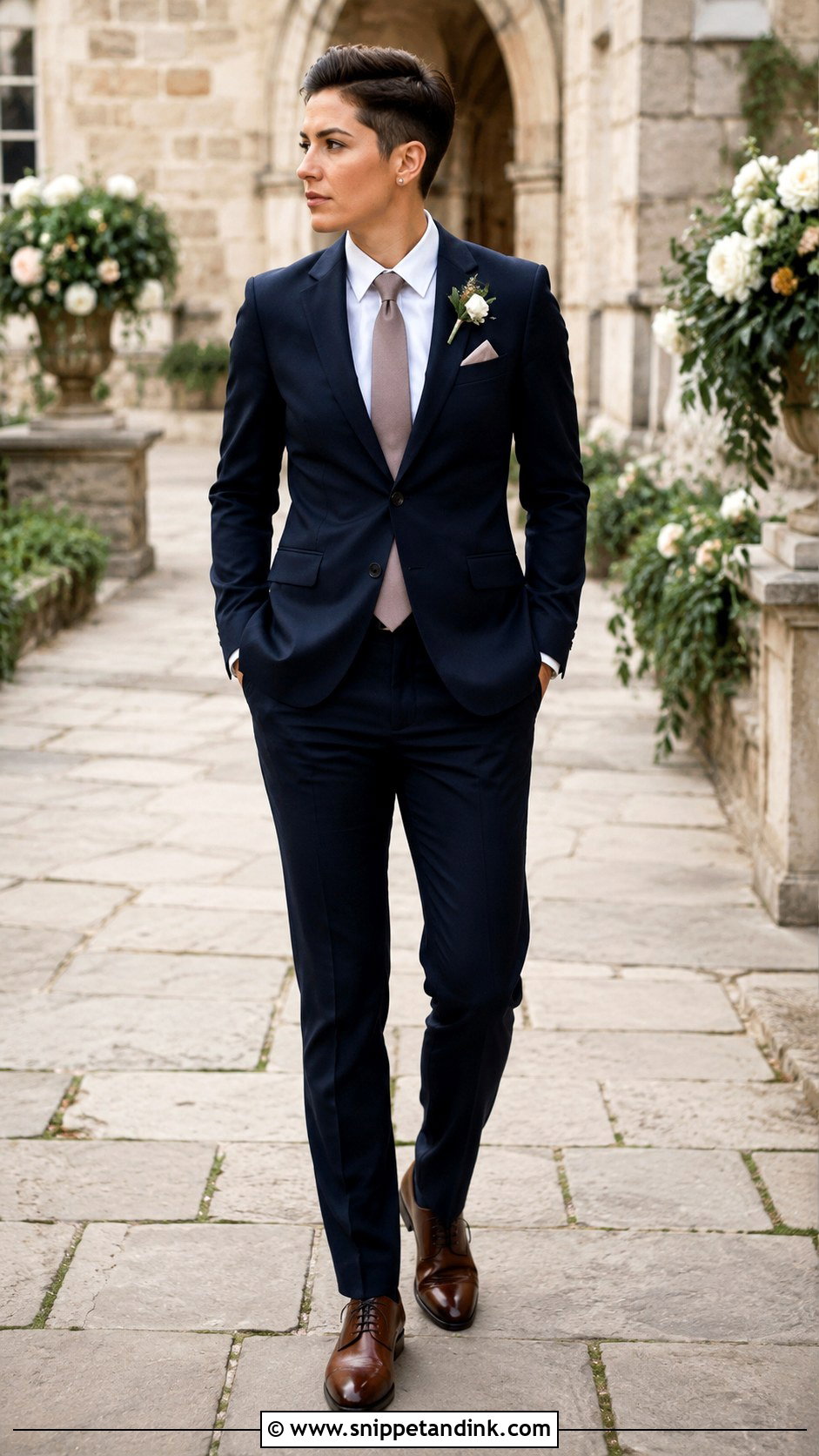 Masculine Lesbian Wedding Outfit - Snippet and Ink - 30 Lesbian Wedding Outfits
