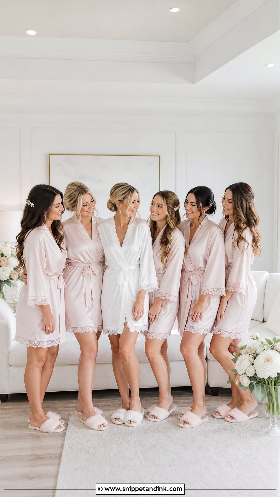 Matching Bridal Party Robes - Snippet and Ink - 25 Bridal Robes Getting Ready Ideas