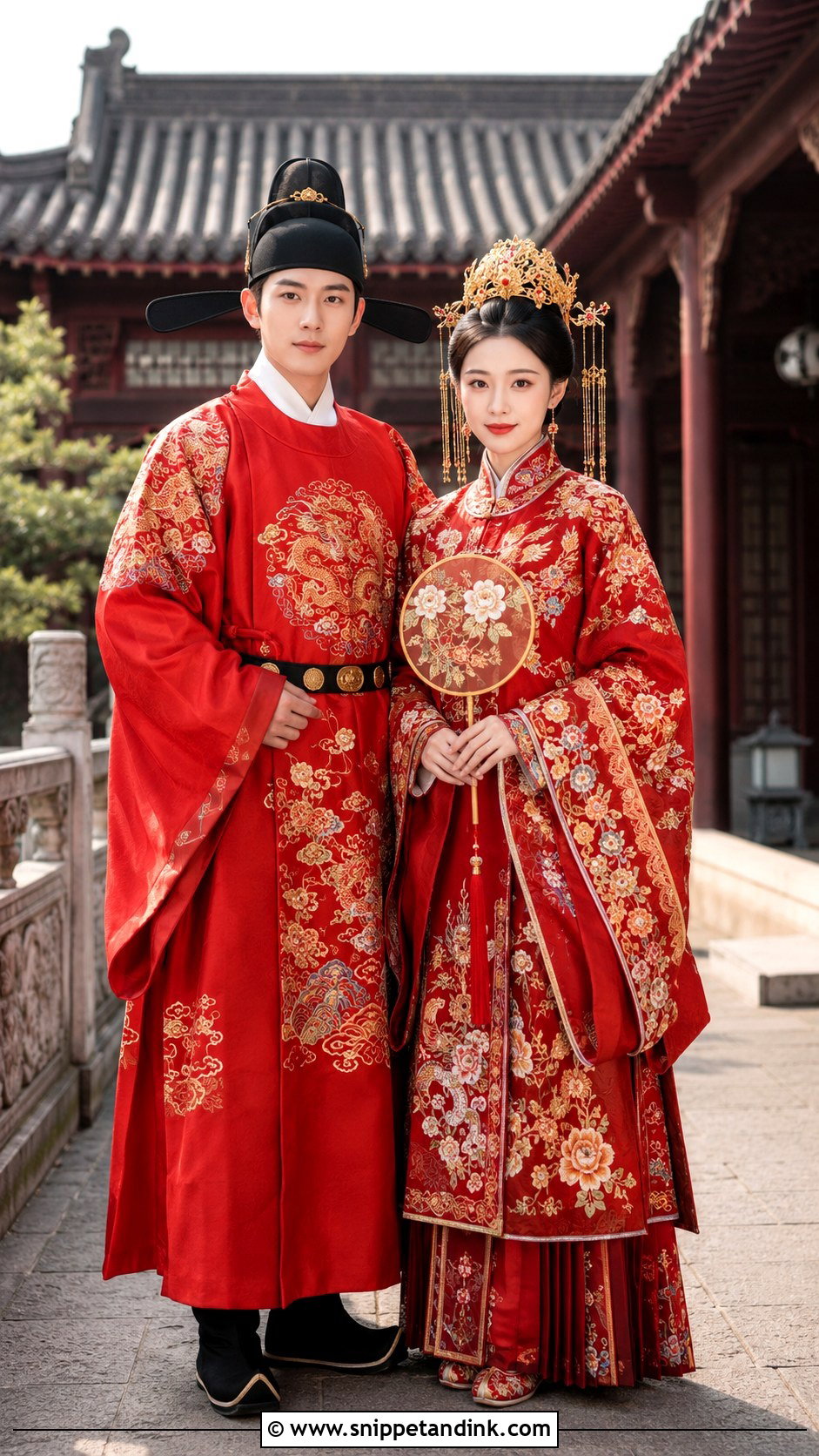 Matching Bride And Groom Hanfu Wedding Outfit - Snippet and Ink - 20 Wedding Hanfu Ideas