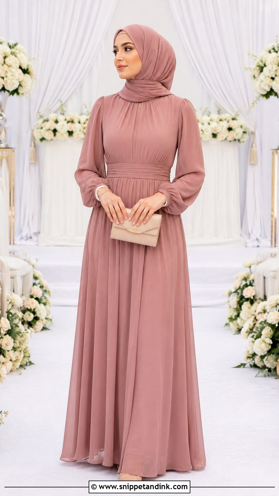 Matching Bridesmaid Hijab Outfit - Snippet and Ink - 25 Braidsmaid Hijab Style Ideas