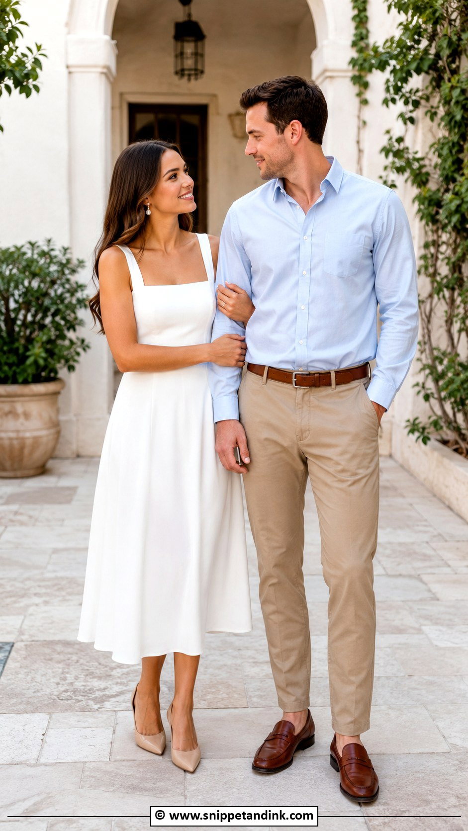 Matching Couple Save The Date Outfit - Snippet and Ink - 30 Save the Date Outfit Ideas