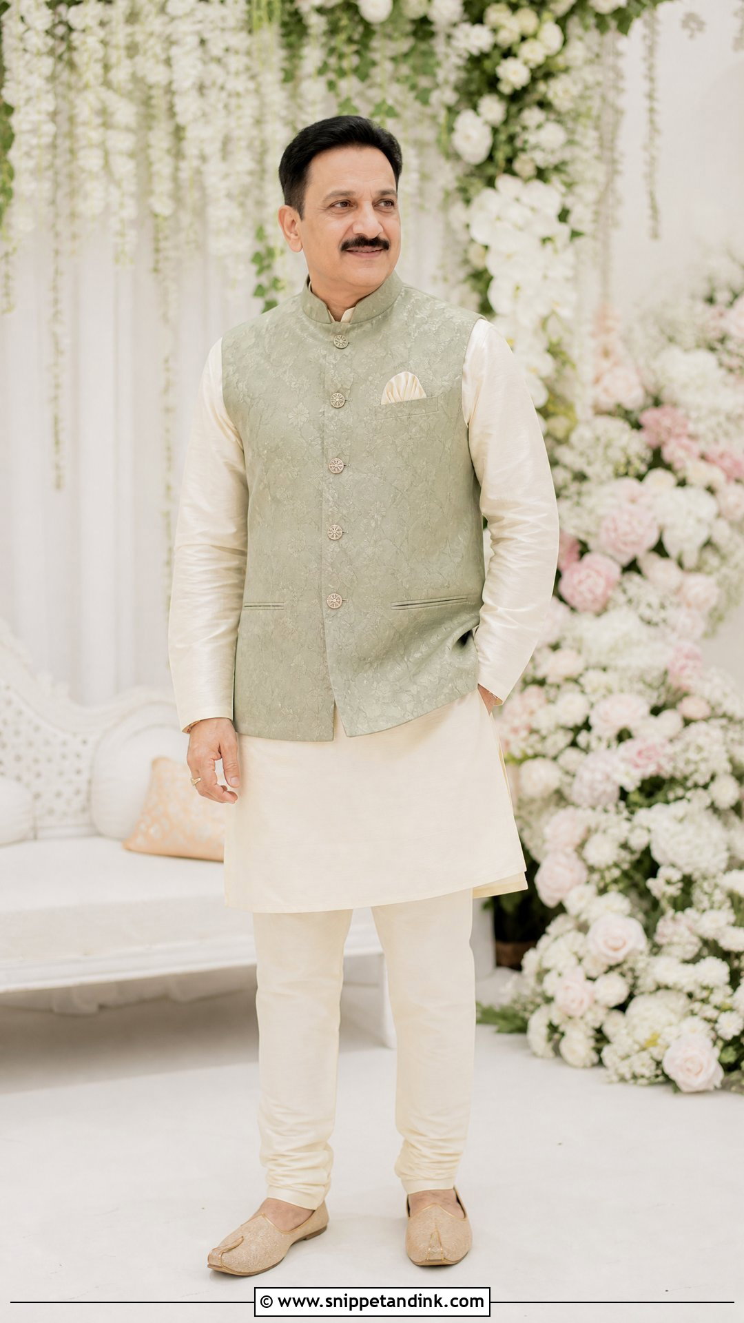 Matching Family Color Outfit For Bride Father - Snippet and Ink - 25 Indian Bride Father Outfit Ideas