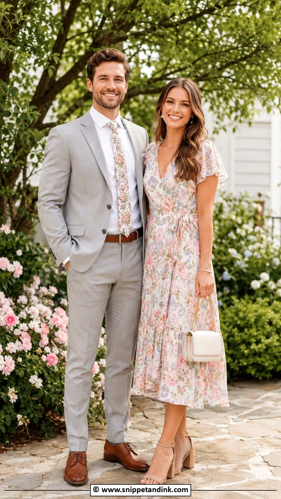Matching Garden Wedding Outfit - Snippet and Ink - 35 Wedding Matching Outfits