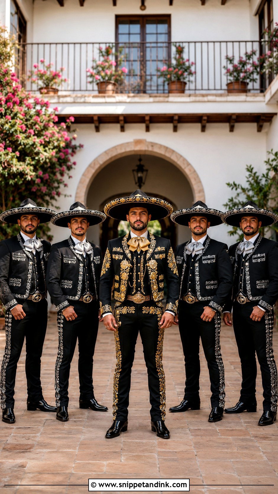 Matching Groom And Groomsmen Charro Wedding Suits - Snippet and Ink - 20 Charro Wedding Suit Ideas