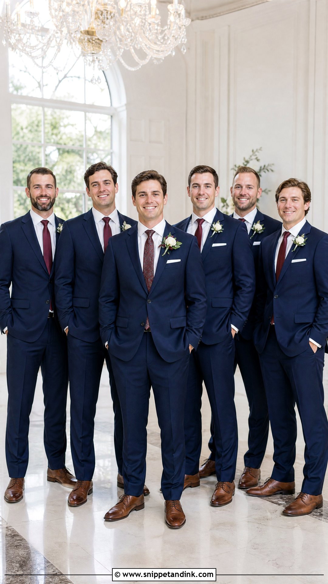 Matching Groomsmen Suits With Contrasting Groom Wedding Tie - Snippet and Ink - 20 Wedding Tie Ideas