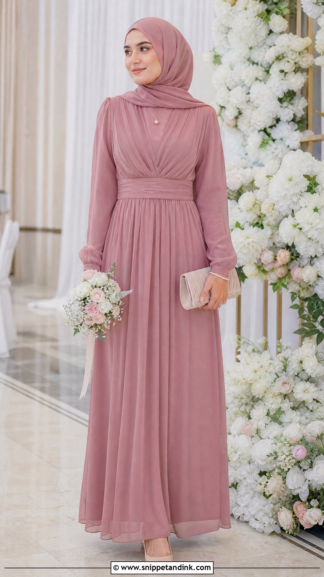 Matching Hijab Bridesmaid Dress - Snippet and Ink - 25 Hijab Ideas for Wedding