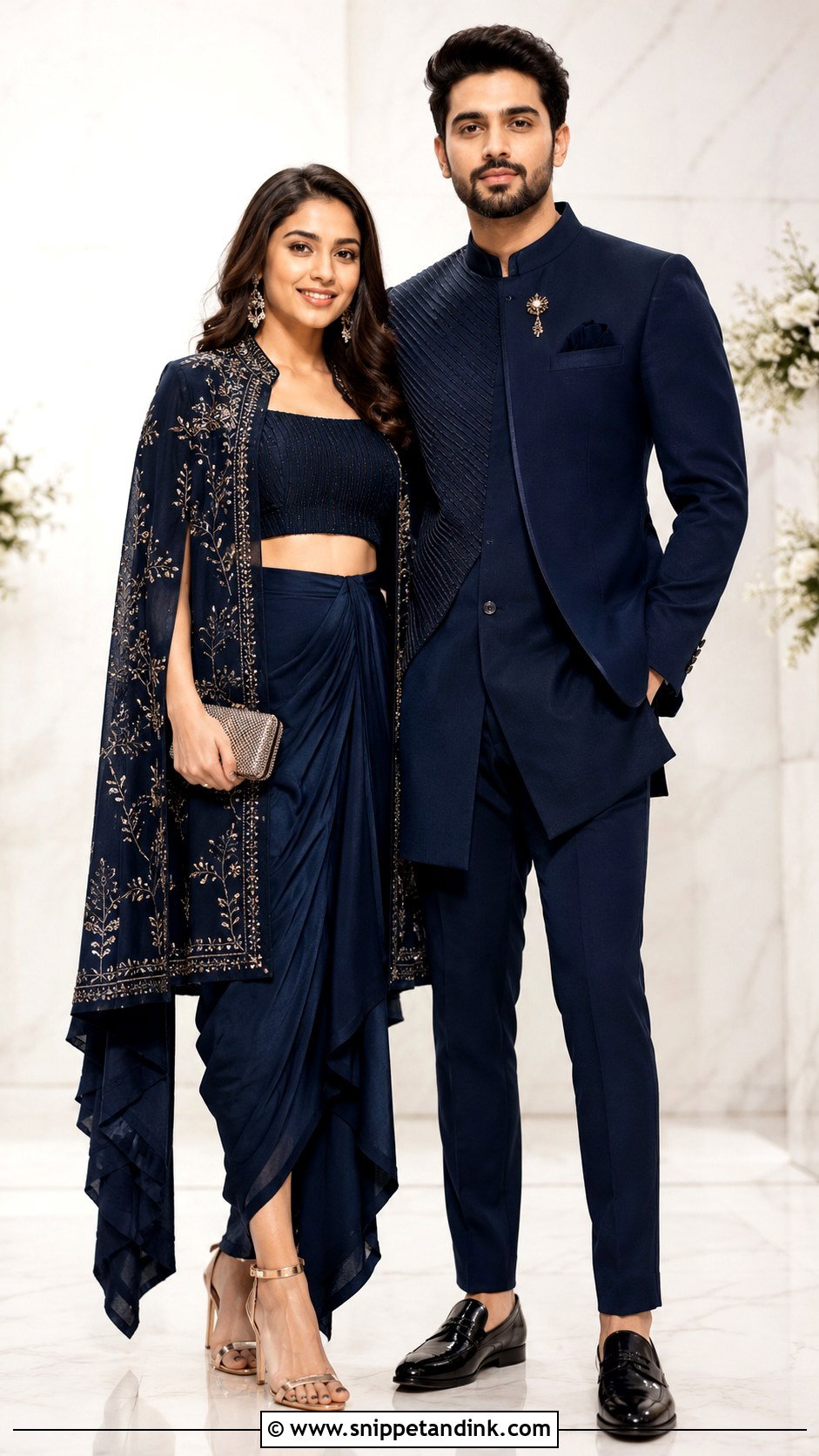 Matching Indo Western Couple Outfit - Snippet and Ink - 25 Simple Indian Couple Matching Dress Ideas