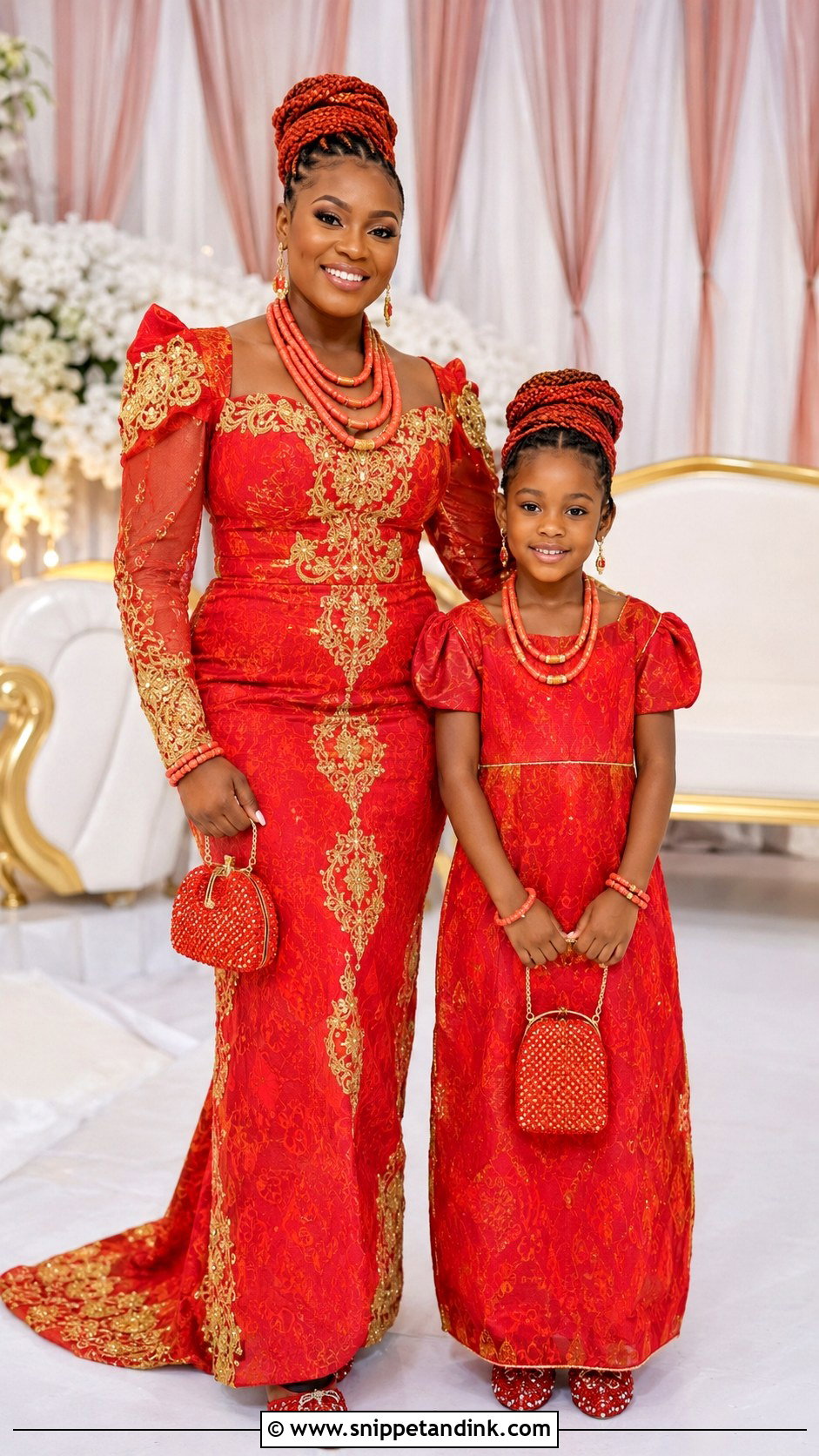 Matching Mother And Daughter Calabar Attire - Snippet and Ink - 20 Calabar Traditional Attire Ideas