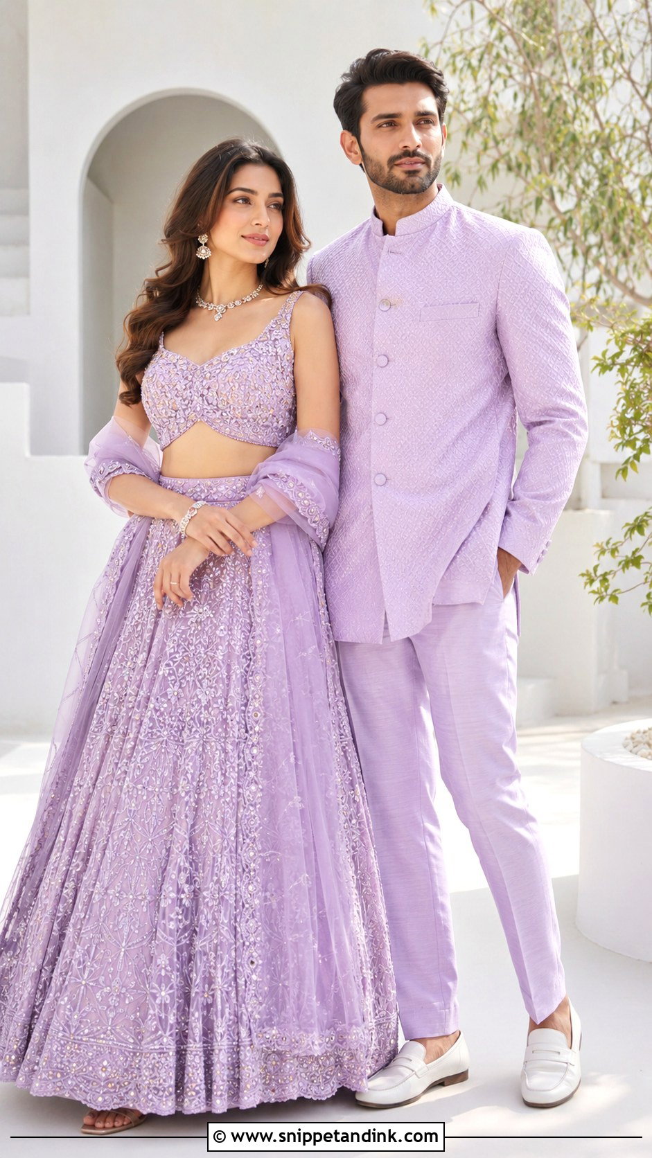 Matching Pastel Co Ord Wedding Couple Dress Combination - Snippet and Ink - 25 Wedding Couple Dress Combination Ideas