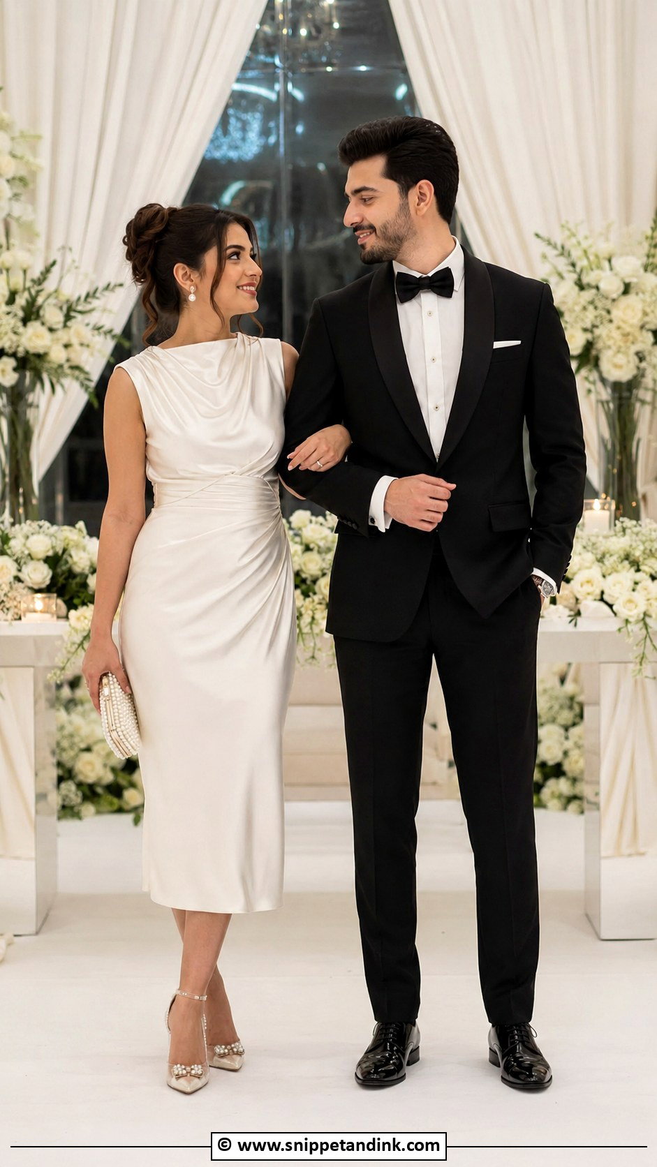 Matching Reception Outfit For Bride And Groom - Snippet and Ink - 35 Wedding Matching Outfits