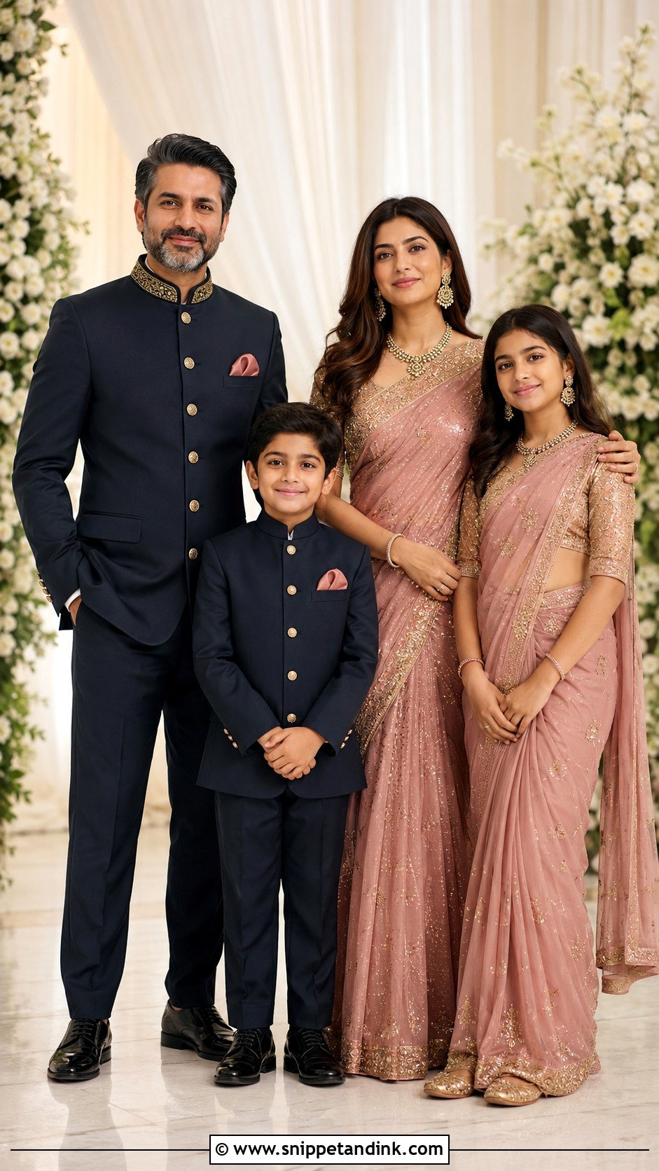 Matching Saree And Suit Family Wedding Outfit - Snippet and Ink - 25 Matching Family Outfits for Wedding