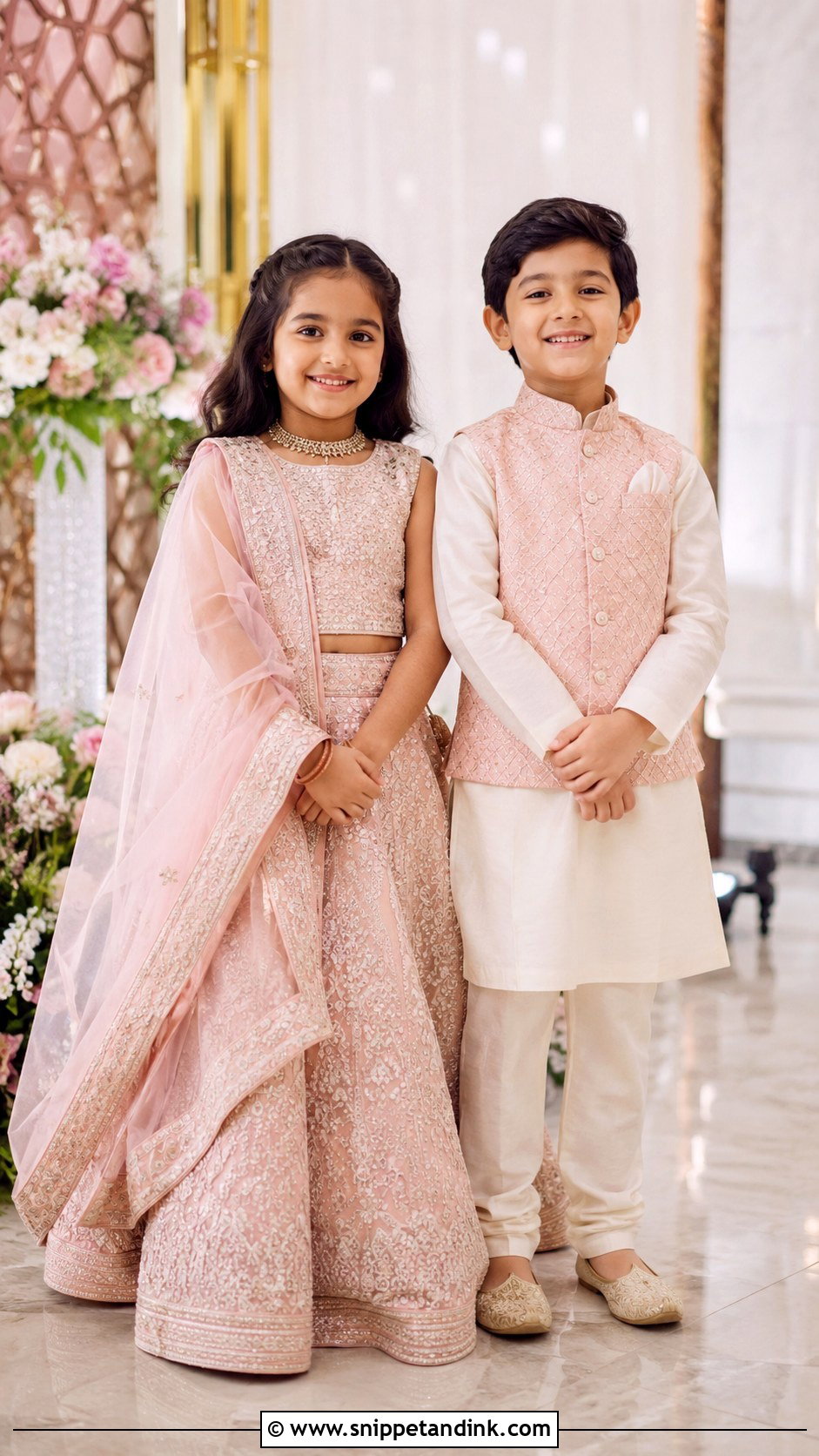 Matching Sibling Indian Kids Wedding Dress - Snippet and Ink - 25 Indian Kids Wedding Dresses