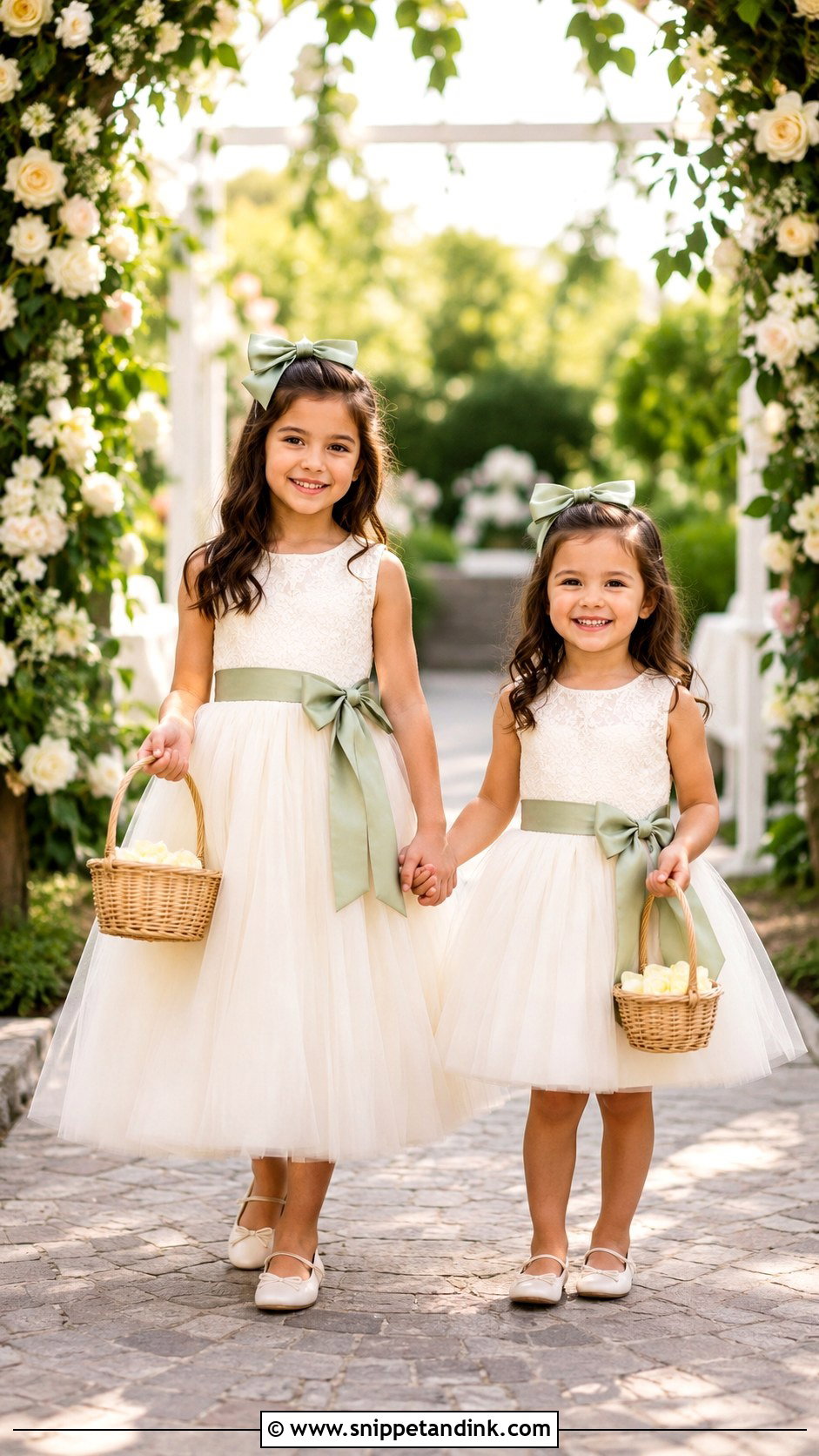 Matching Sisters Kids Bridal Dress - Snippet and Ink - 20 Kids Bridal Dress Ideas