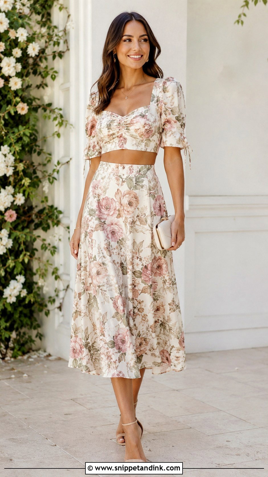 Matching Skirt Set Wedding Brunch Outfit - Snippet and Ink - 25 Wedding Brunch Outfit Ideas