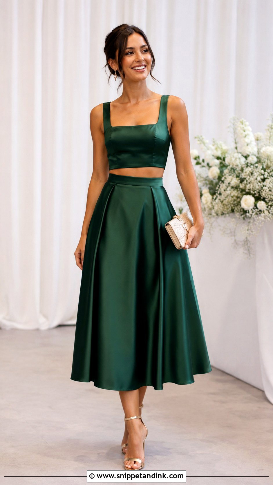 Matching Skirt Set Wedding Cocktail Attire - Snippet and Ink - 30 Wedding Cocktail Attire for Women Ideas