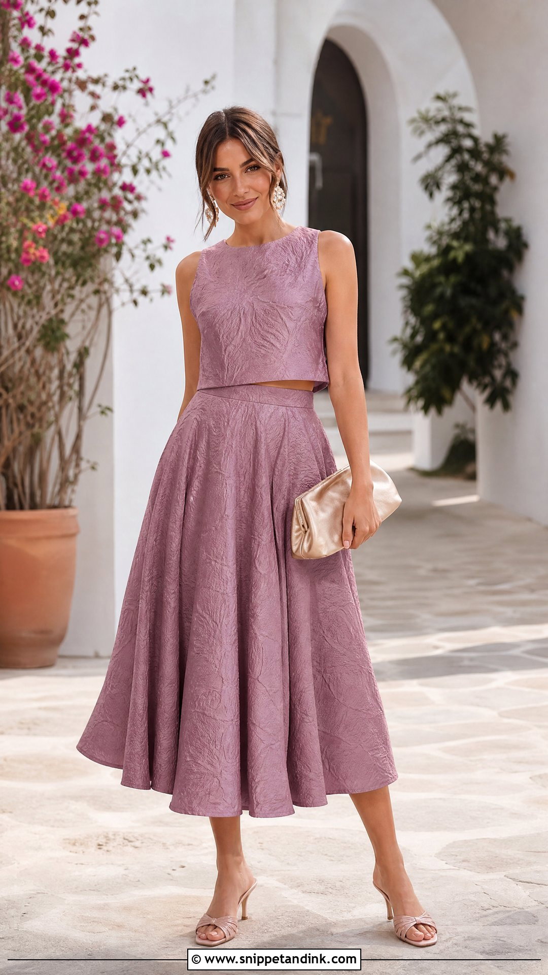 Matching Skirt Set Wedding Guest Outfit - Snippet and Ink - 20 Wedding Ready Ideas