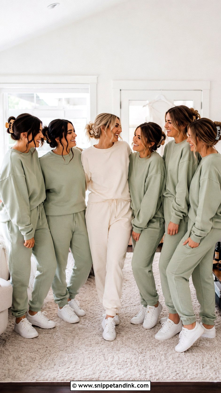 Matching Sweatshirt And Jogger Set - Snippet and Ink - 25 Bridal Party Getting Ready Outfit Ideas