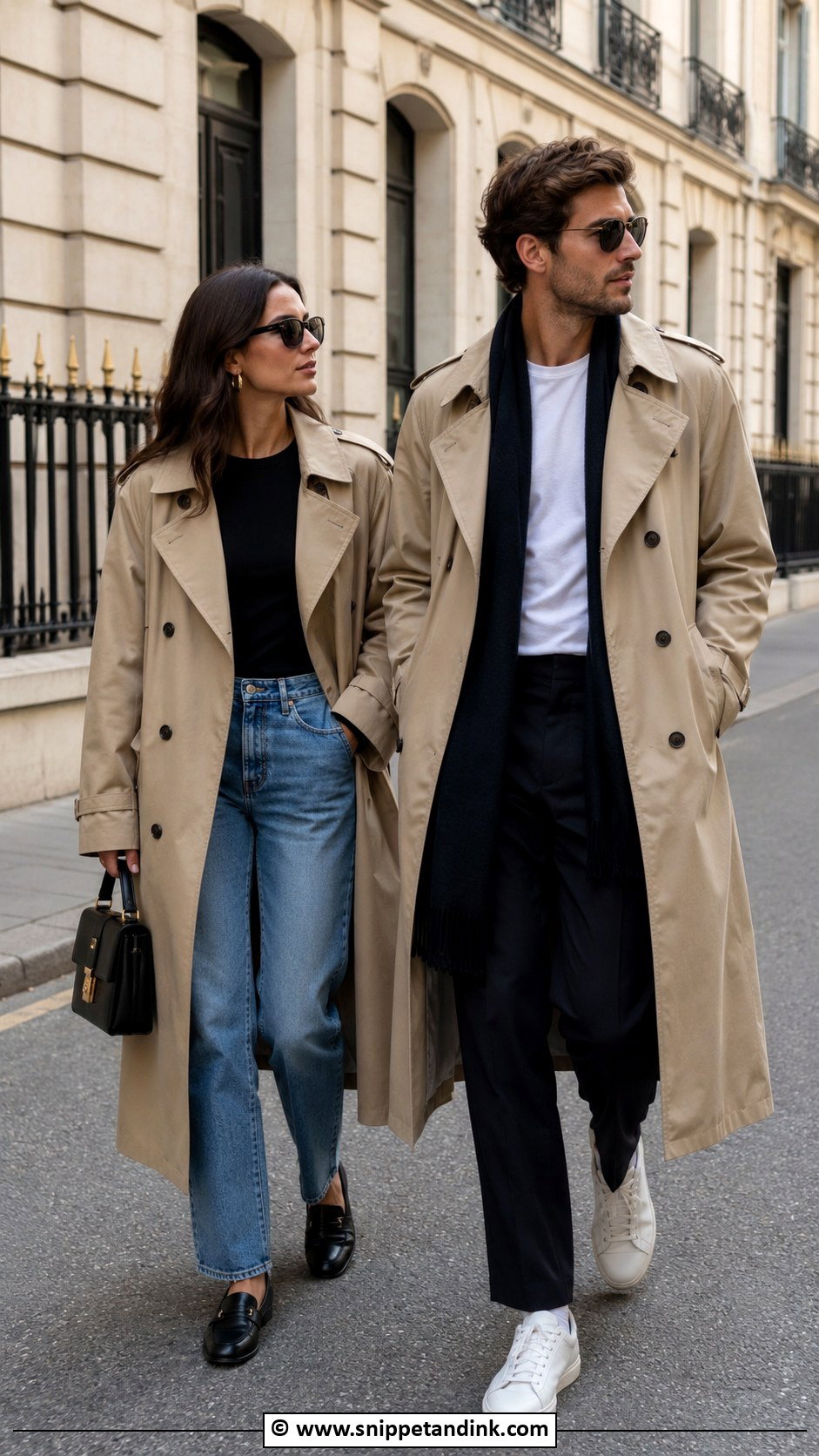 Matching Trench Coat Couple Fit - Snippet and Ink - 30 Couple Fits Ideas