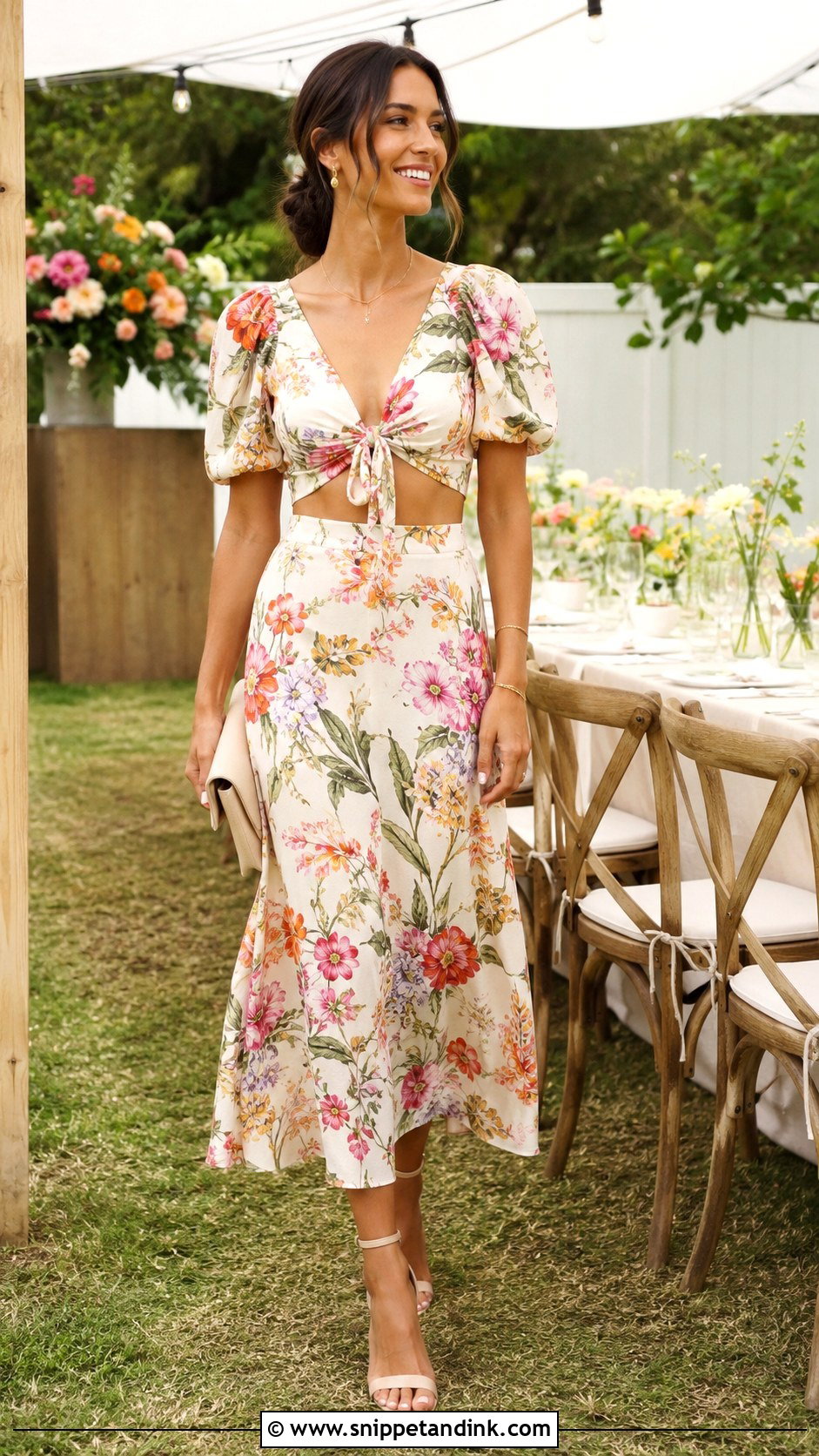 Matching Two Piece Set Backyard Wedding Outfit - Snippet and Ink - 20 Backyard Wedding Outfit Ideas