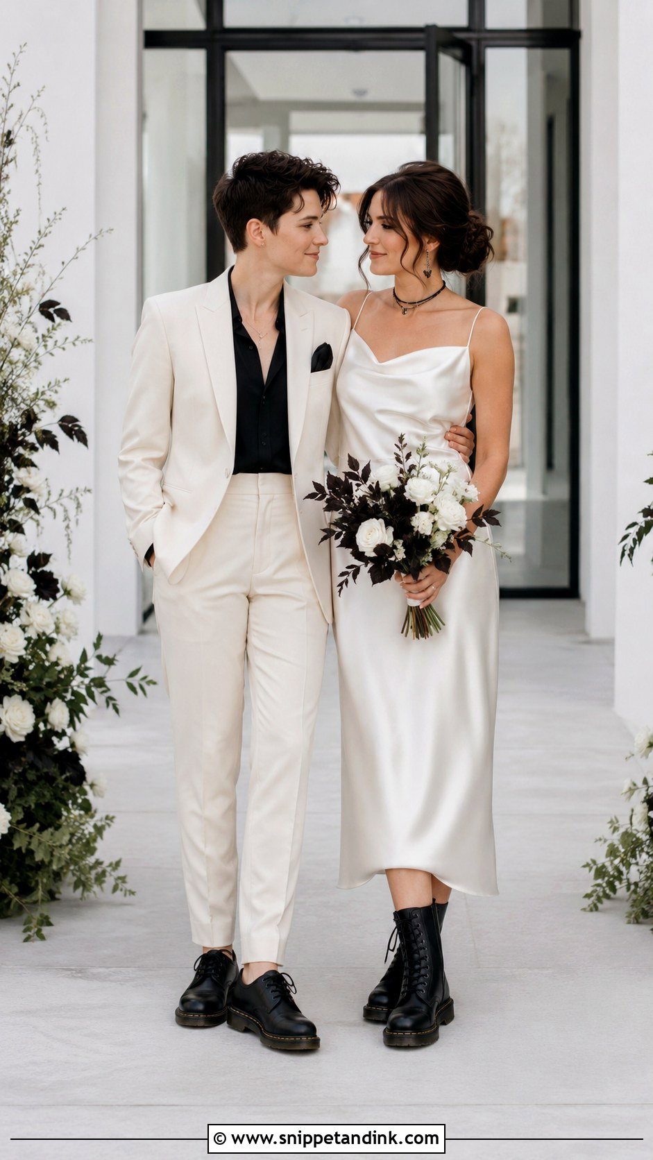 Matching Wedding Outfits With Doc Martens - Snippet and Ink - 20 Doc Martens Wedding Ideas