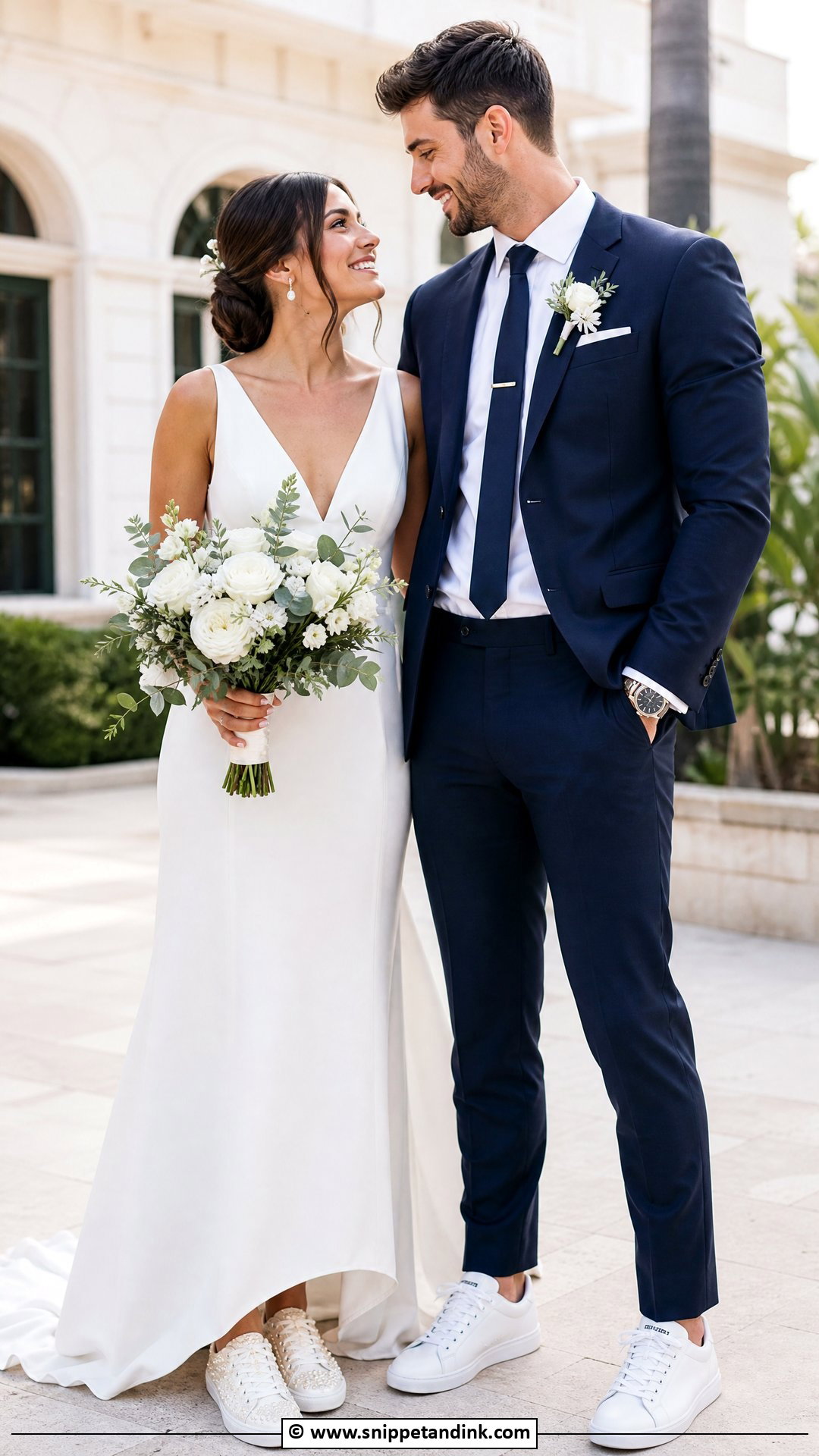 Matching Wedding Sneakers For Couple - Snippet and Ink - 30 Wedding Sneakers Ideas