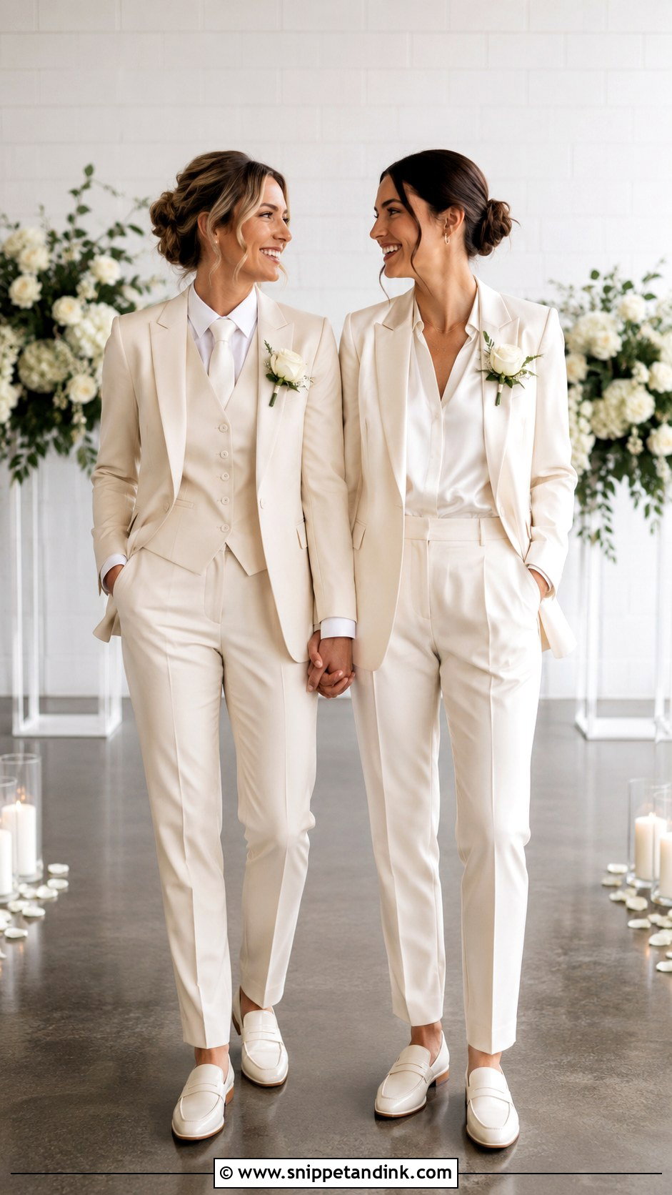 Matching Wedding Suits For Lesbian Couple - Snippet and Ink - 25 Lesbian Wedding Outfits Suits Style