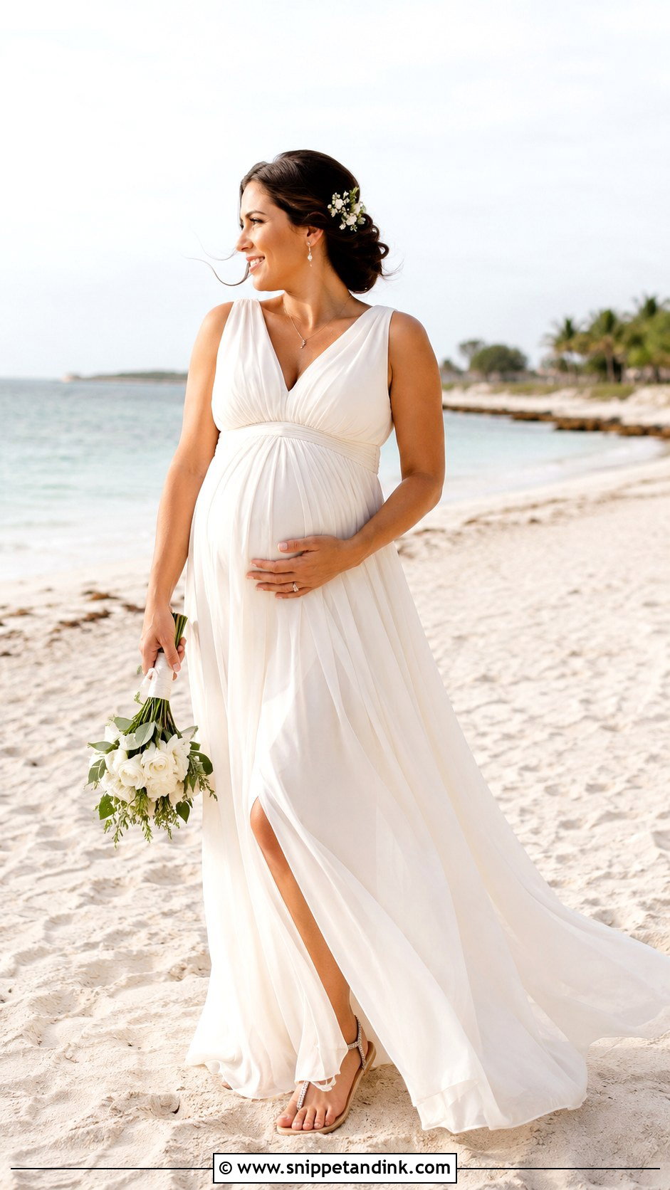 Maternity Beach Wedding Dress - Snippet and Ink - 30 Beach Wedding Dresses