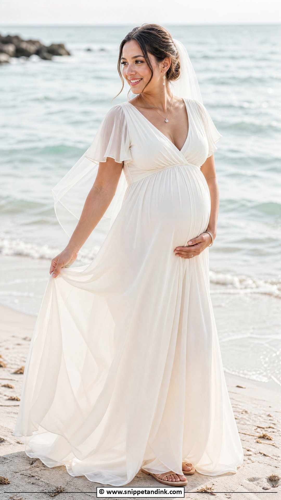 Maternity Beach Wedding Dress - Snippet and Ink - 35 Beach Wedding Dress Ideas