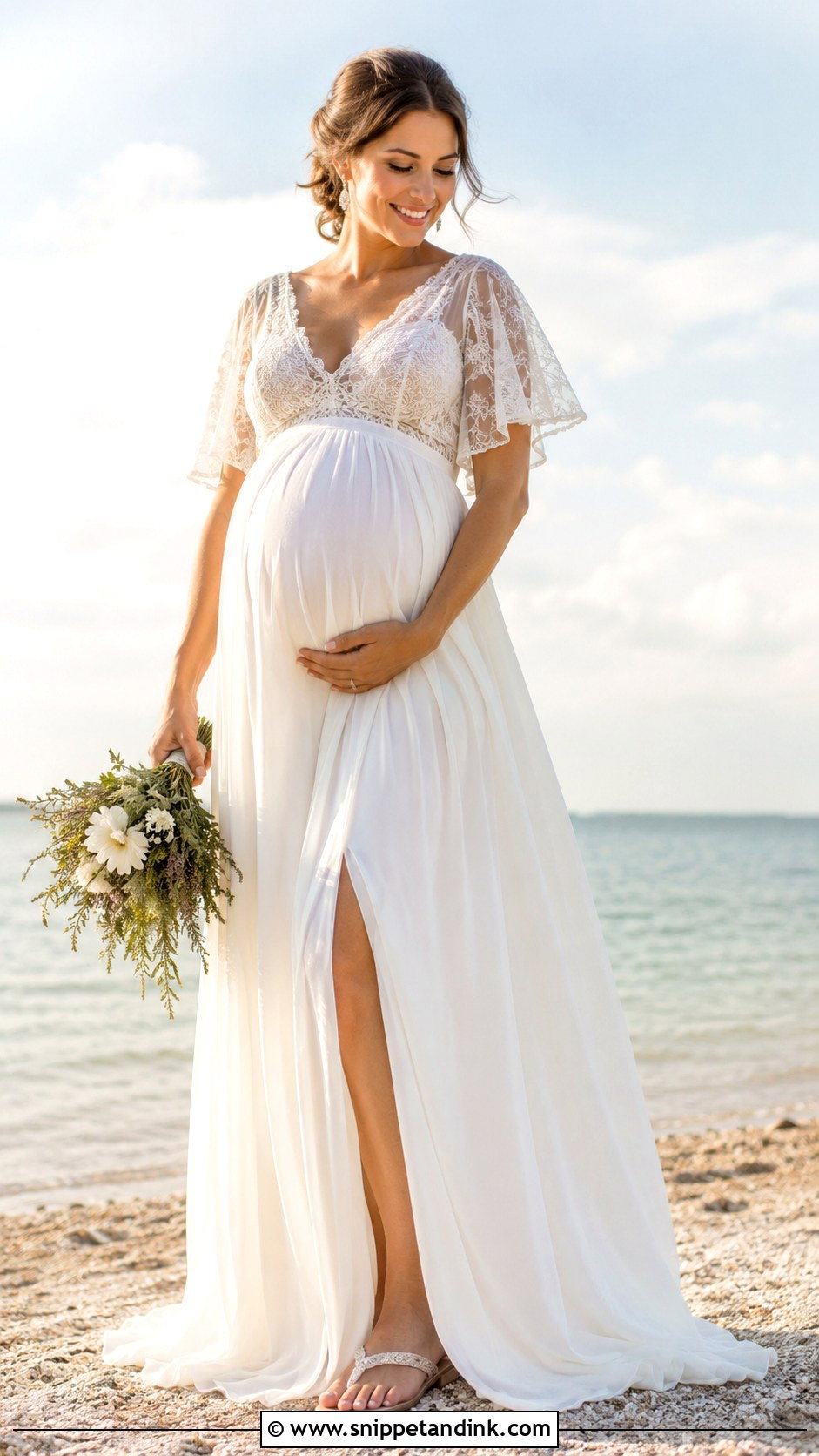 Maternity Bohemian Beach Wedding Dress - Snippet and Ink - 20 Bohemian Beach Wedding Dress Ideas