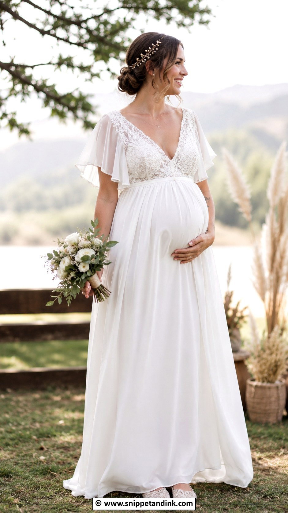Maternity Bohemian Wedding Dress - Snippet and Ink - 25 Bohemian Wedding Dresses