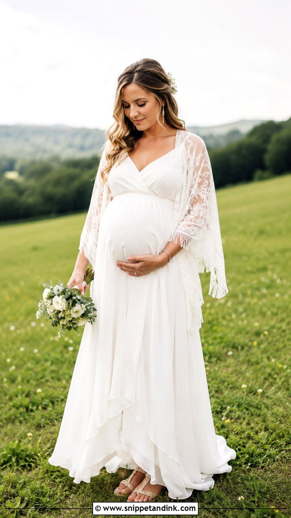 Maternity Boho Elopement Dress - Snippet and Ink - 20 Boho Elopement Dress Ideas