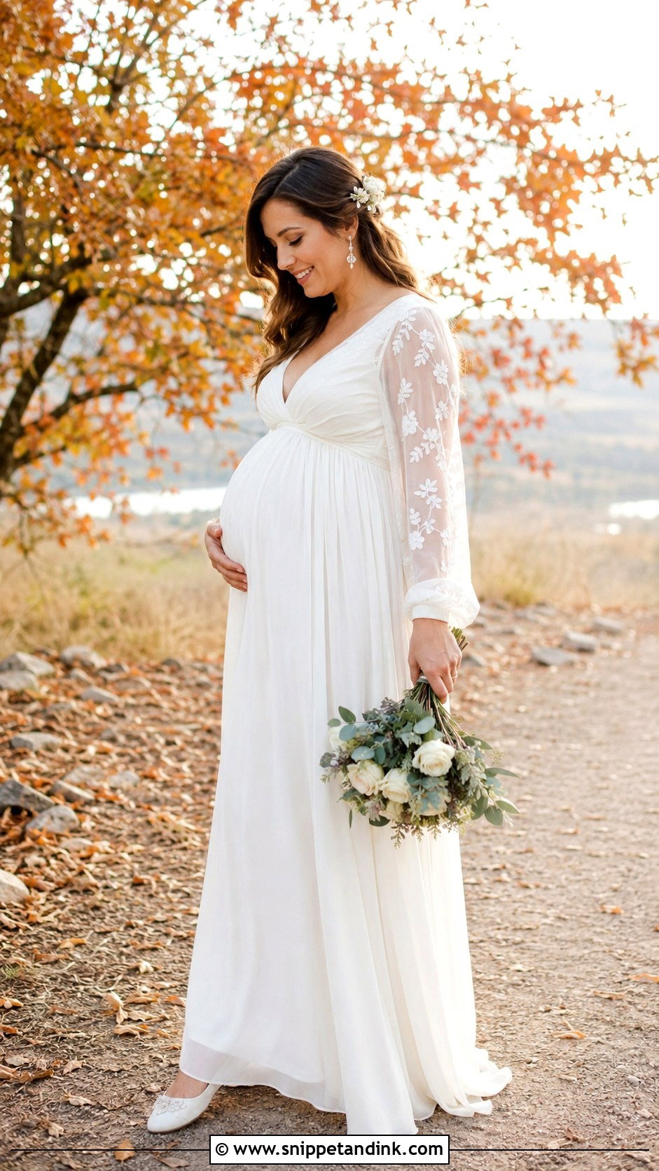 Maternity Boho Fall Wedding Dress - Snippet and Ink - 20 Boho Fall Wedding Dress Ideas