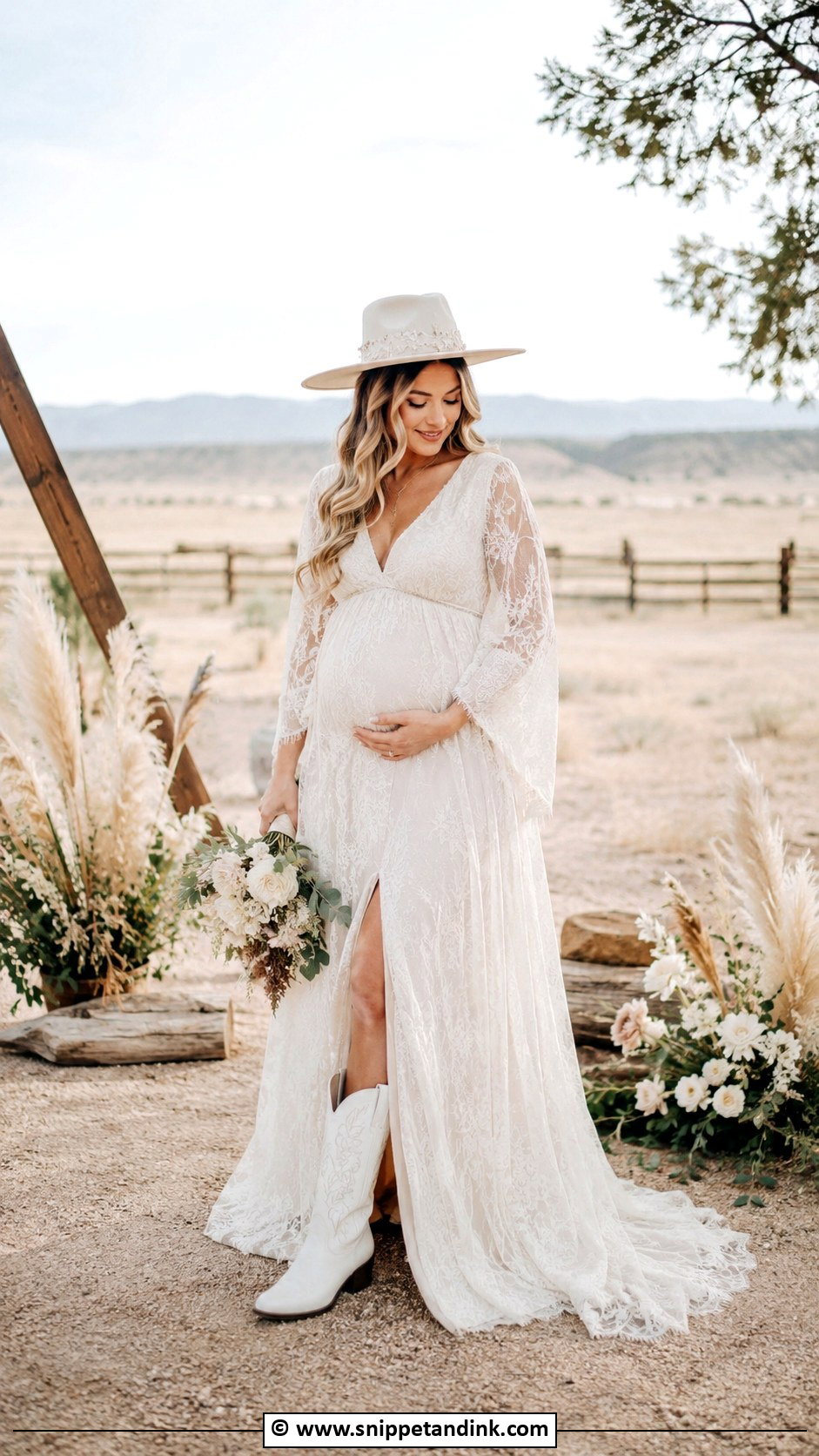 Maternity Boho Western Wedding Dress - Snippet and Ink - 25 Boho Western Wedding Dress Ideas