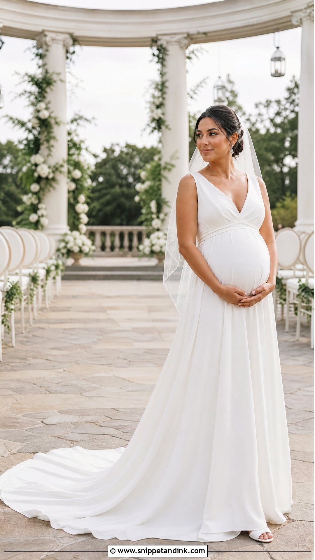 Maternity Bridal Gown With Train - Snippet and Ink - 25 Maternity Bridal Gowns